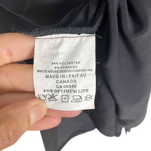 Sympli Button Front Stretch Jersey Long Sleeve Tunic Top Dark Gray Size 10 - Picture 12 of 13